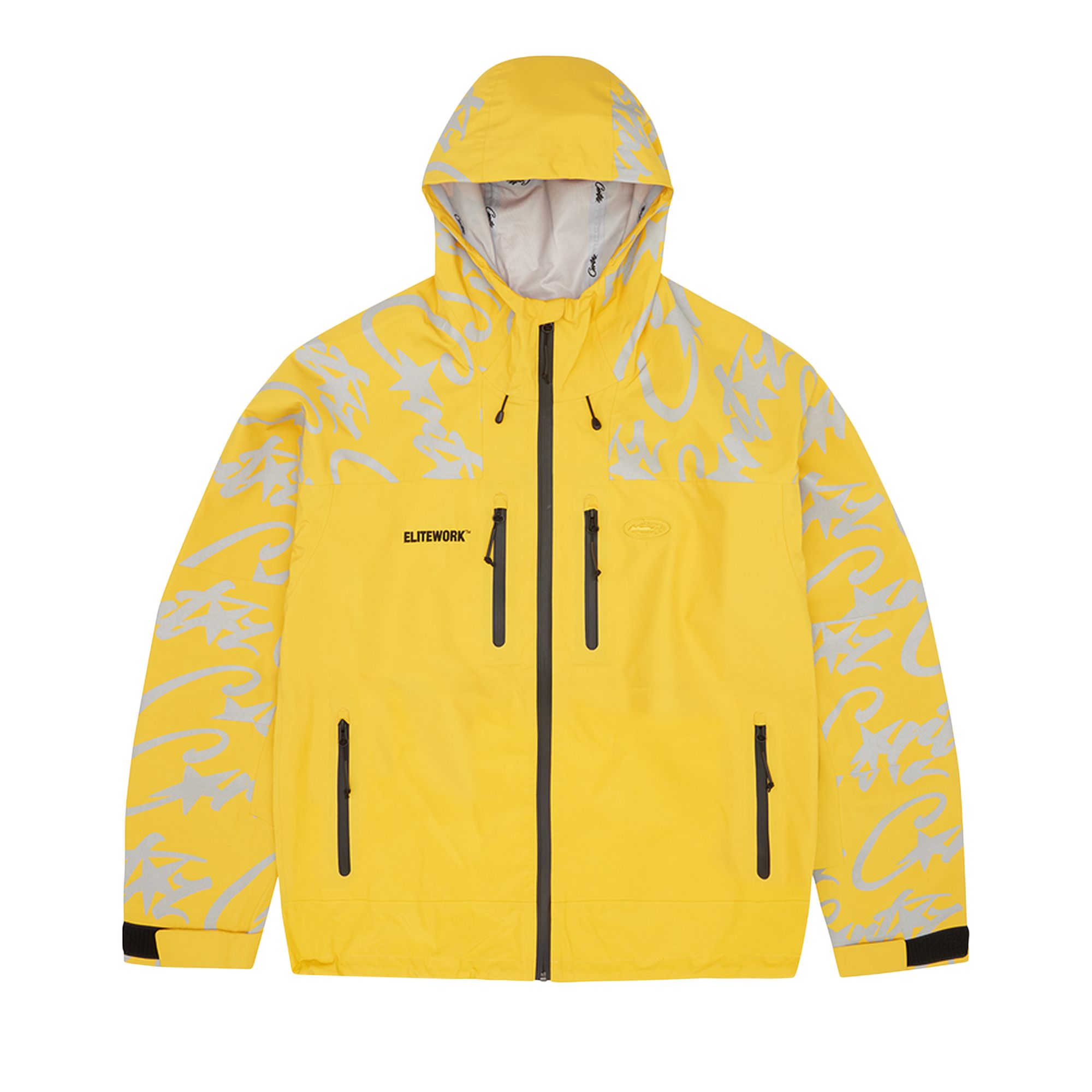 Pre-owned Corteiz Elitework* Waterproof Shell Jacket 'yella'