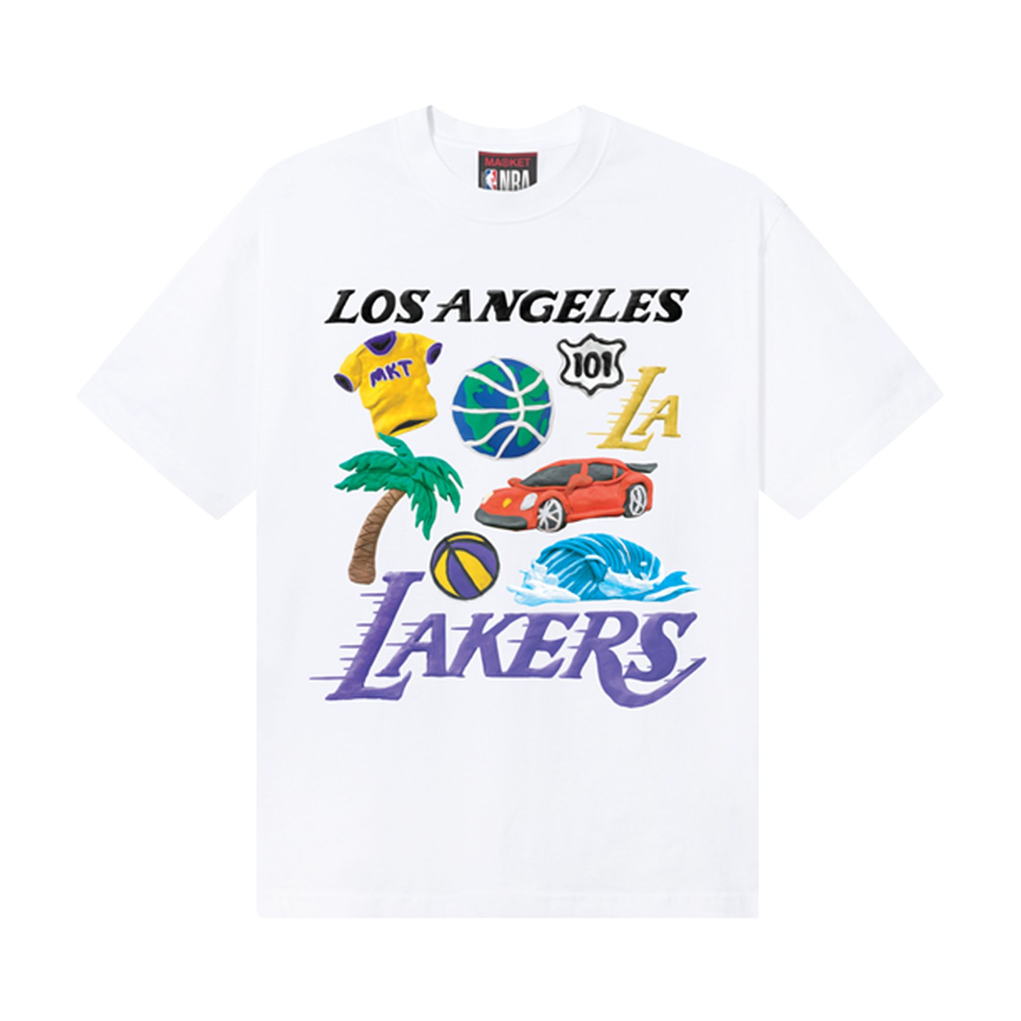 Pre-owned Market X Nba Lakers T-shirt 'white' | Men's Size L