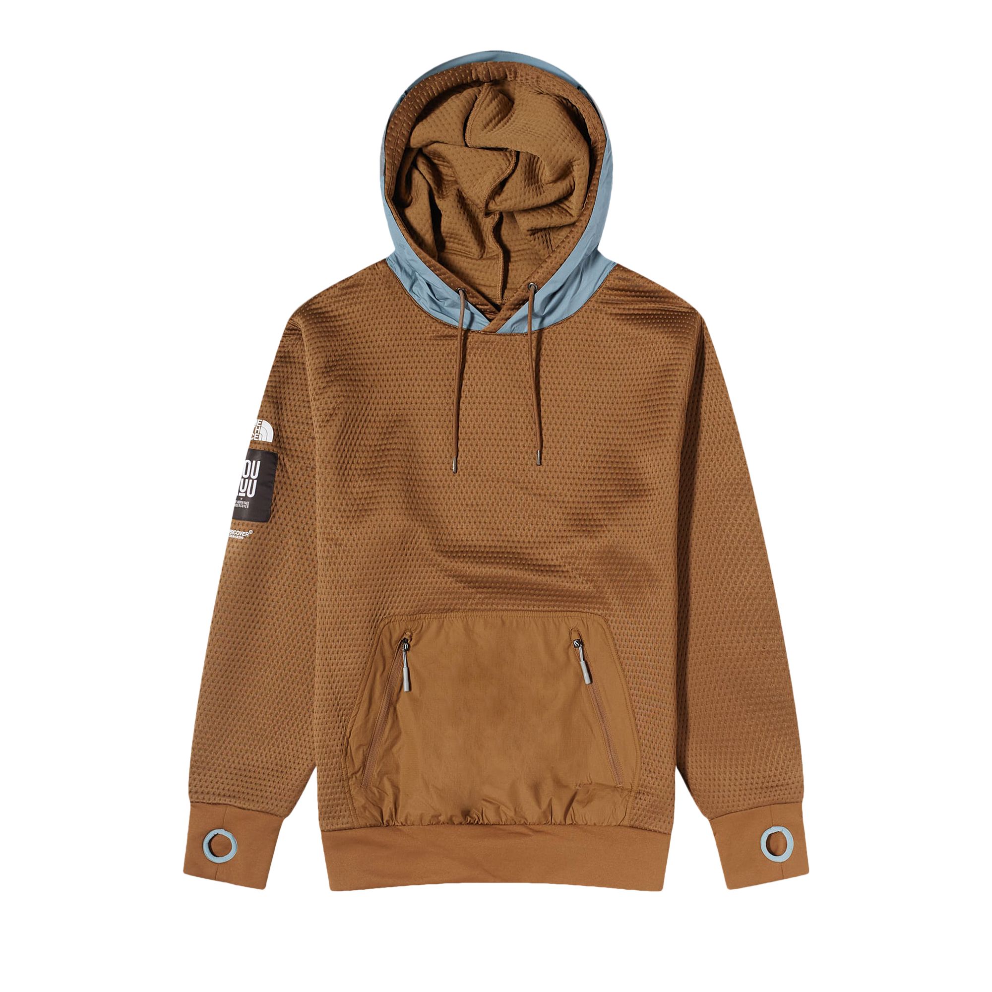 Pre-owned The North Face X Undercover Soukuu Dotknit Double Hoodie 'sepia Brown/concrete Grey'