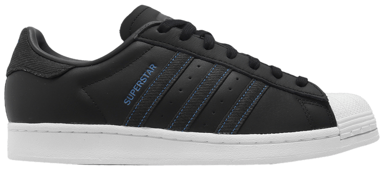Adidas Superstar Denim Pack   Black Bright Blue