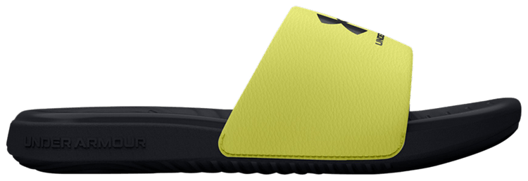 Under Armour Ansa Fixed Slides Black Lime Yellow