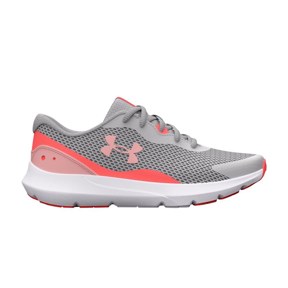 Pre-owned Under Armour Surge 3 Gs 'halo Grey Pink Fizz' | Kid's Size 6