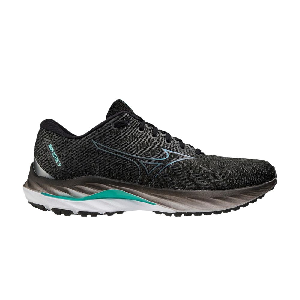 Mizuno Wave Inspire 19 2E Wide 'Black Teal' | Men's Size 11.5 - 411397-90MG