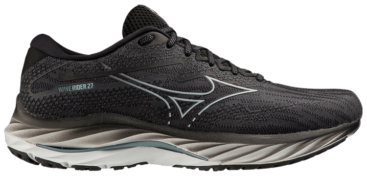 Mizuno Wave Rider 27 2E Wide Ebony Illusion Blue
