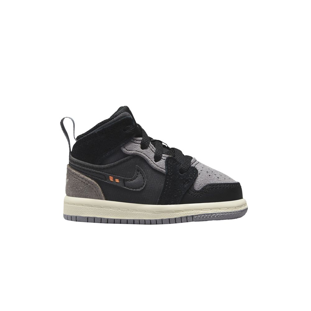 Pre-owned Air Jordan 1 Mid Se Craft Td 'inside Out - Black' | Infant Size 9