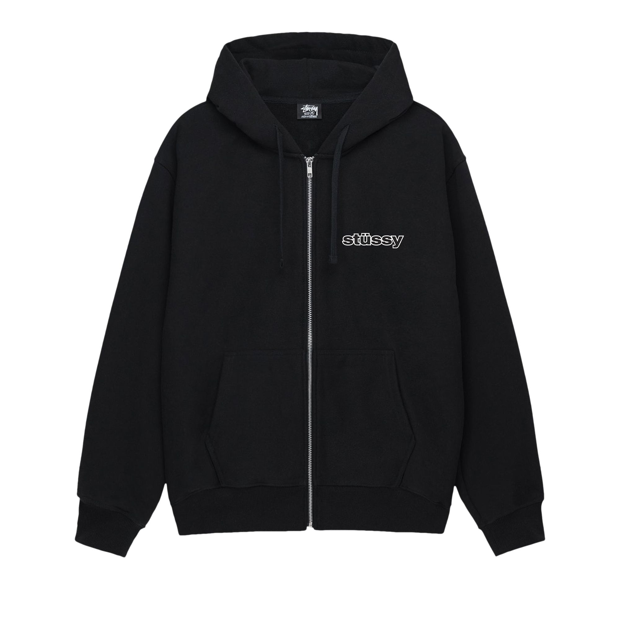 Stussy SS-Link Zip Hoodie 'Black' | Men's Size XL