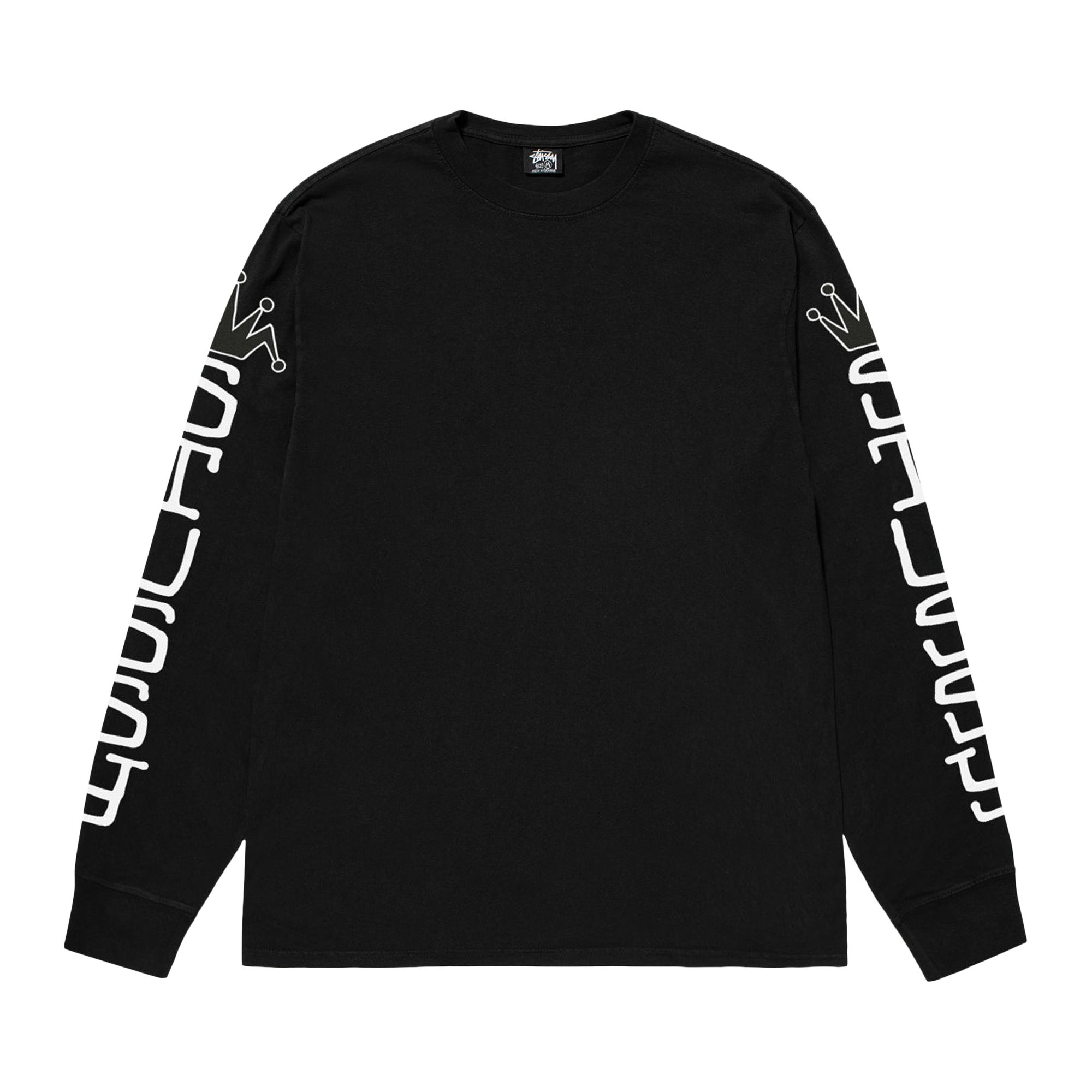 Stussy Pigment Dyed Jumbo Long-Sleeve Tee 'Black' | Men's Size L