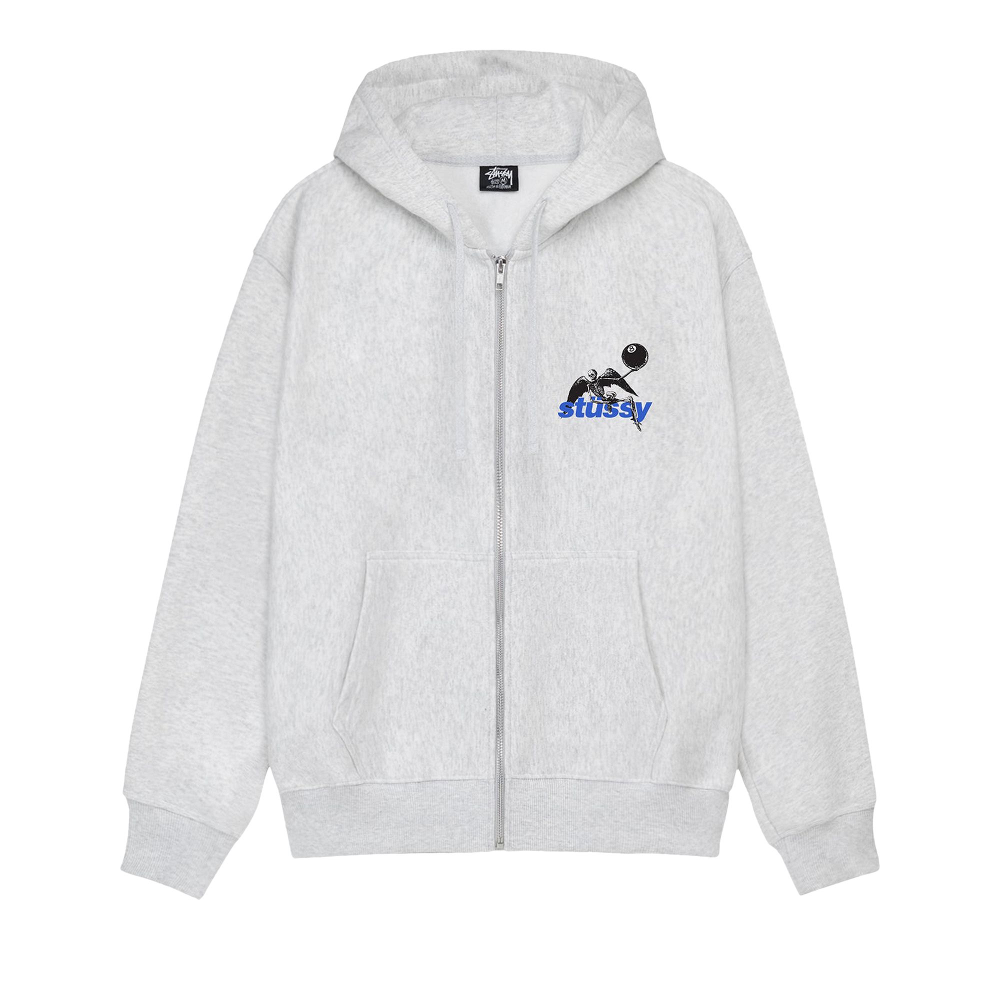 Stussy Apocalypse Zip Hoodie 'Ash Heather' | Grey | Men's Size 2XL