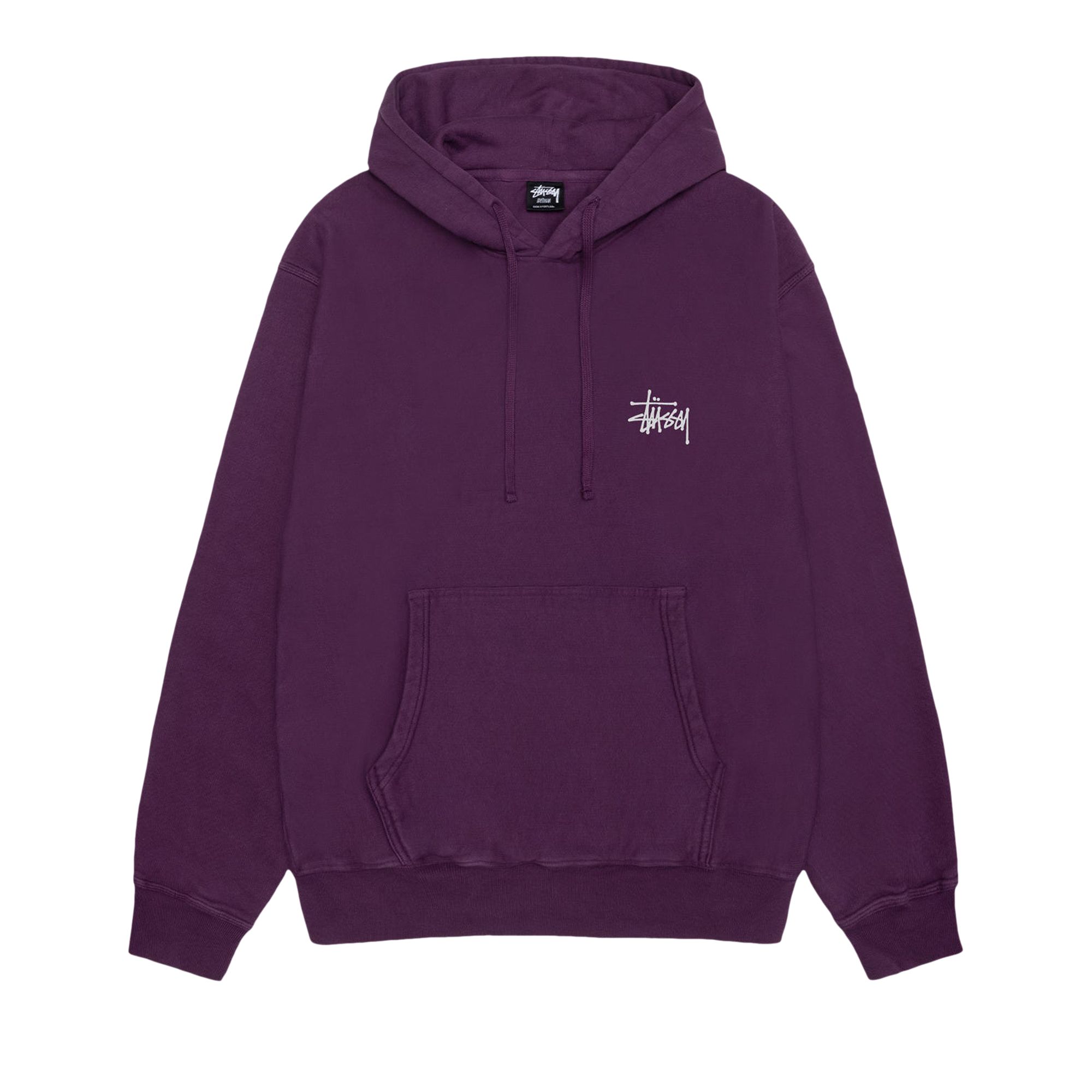 Pre-owned Stussy Pigment Dyed Built Tough Hoodie 'purple' | Men's Size Xxl