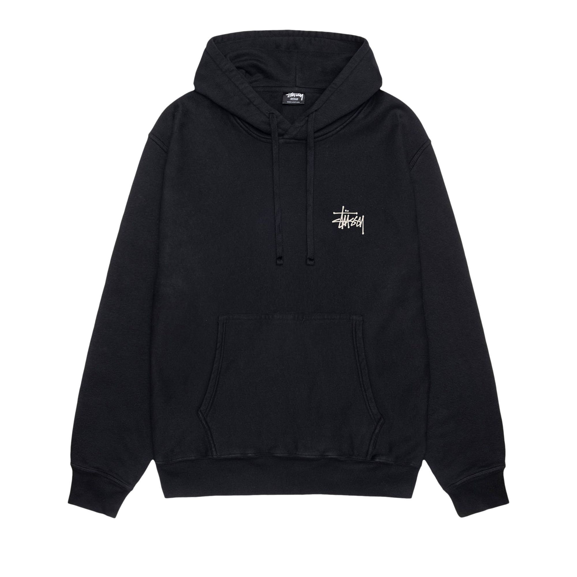 Stussy Pigment Dyed Built Tough Hoodie 'Black' | Men's Size L