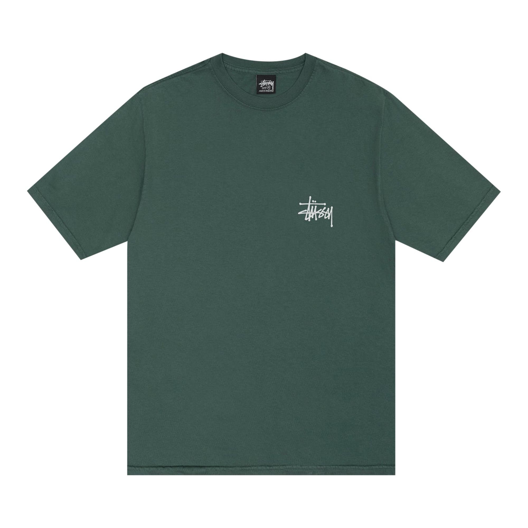 Pre-owned Stussy Pigment Dyed Built Tough Tee 'forest' In Green