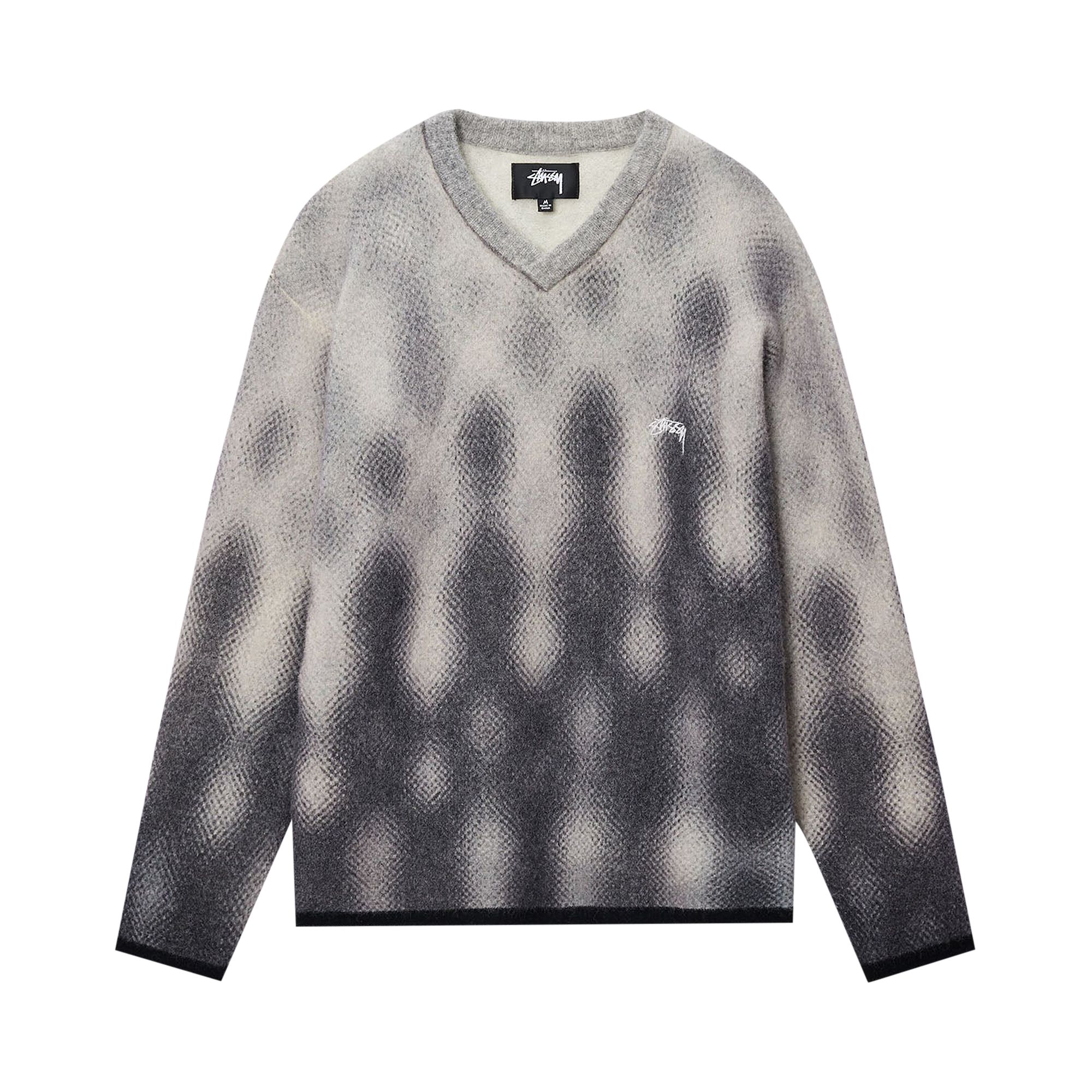 Stussy Gradient Dot Brushed Sweater 'Grey' | Men's Size XL