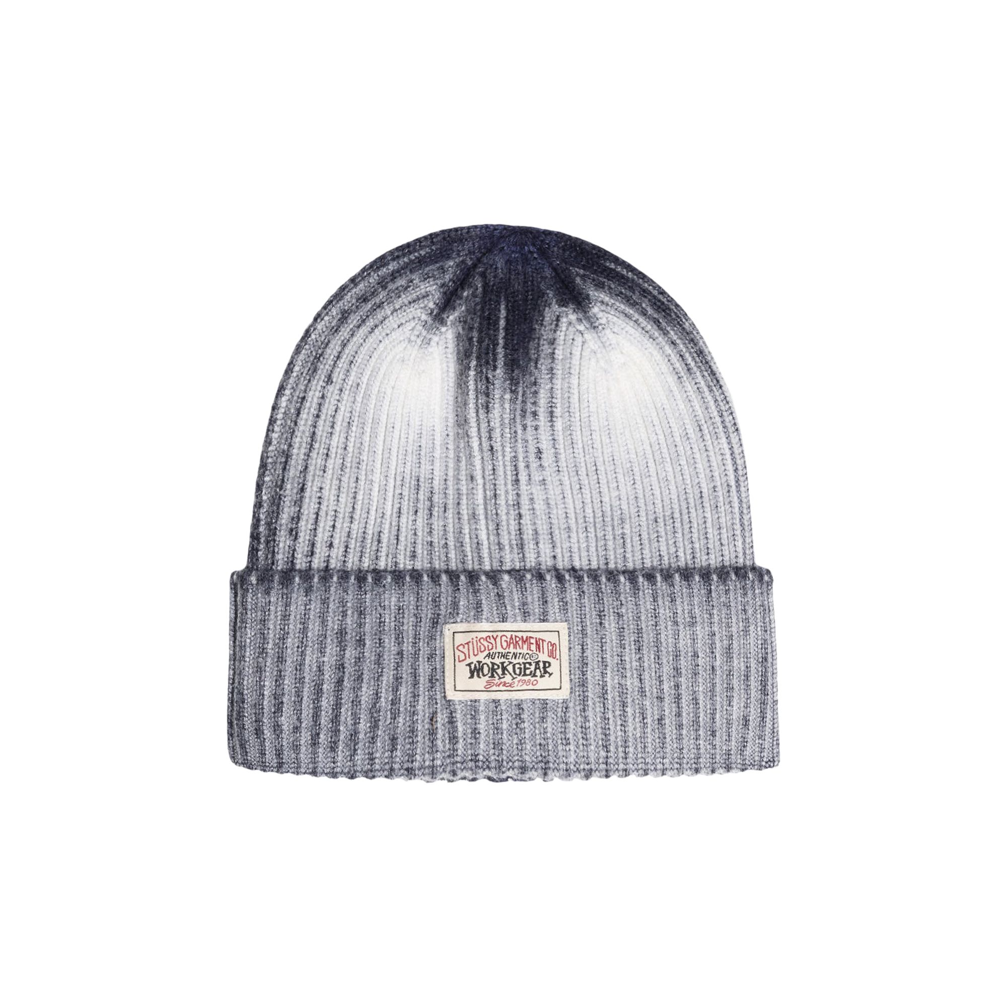 Pre-owned Stussy Workgear Spray Cuff Beanie 'navy' | Grey | Men's Size Onesize