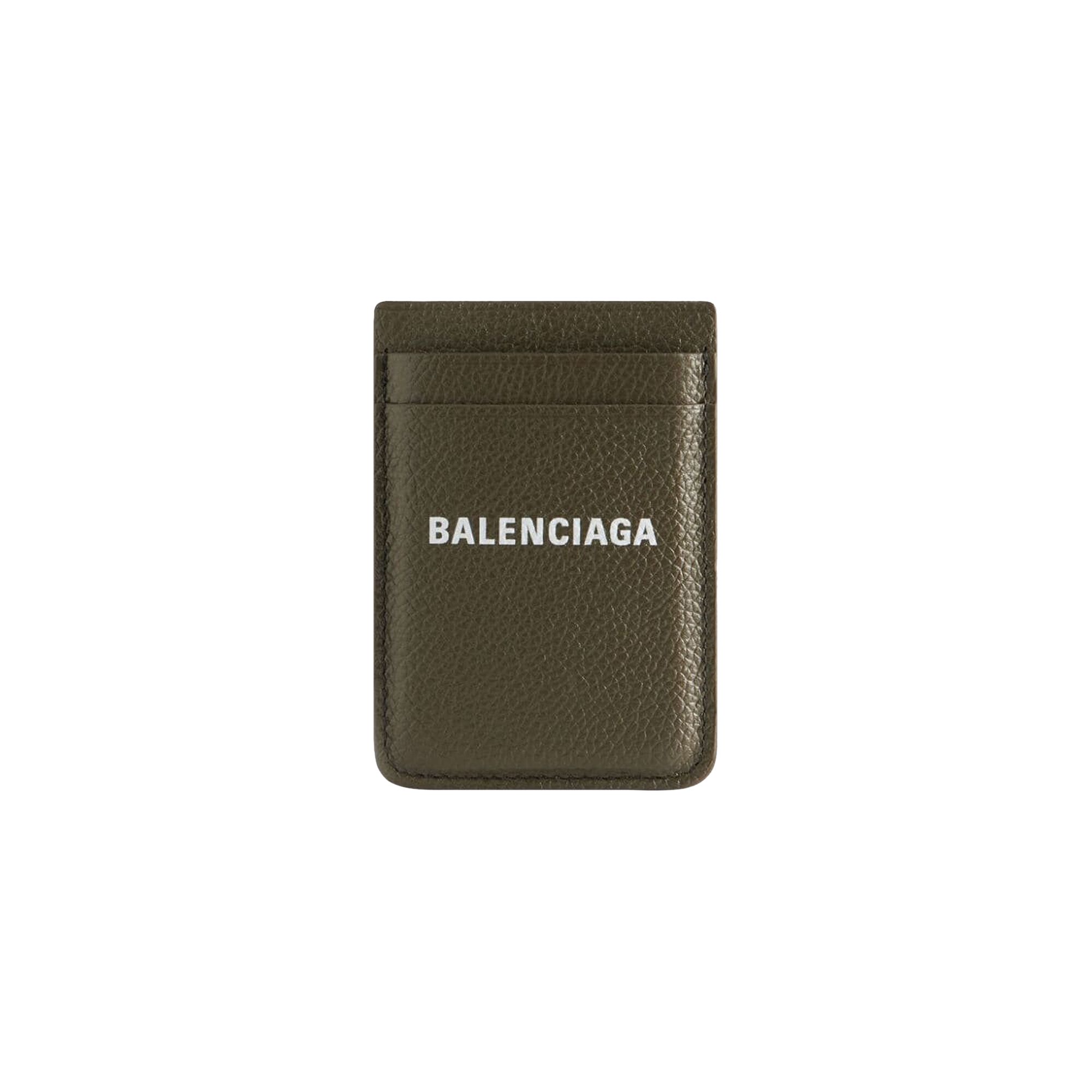 Pre-owned Balenciaga Cash Magnet Card Holder 'olive' | Green | Men's Size Onesize