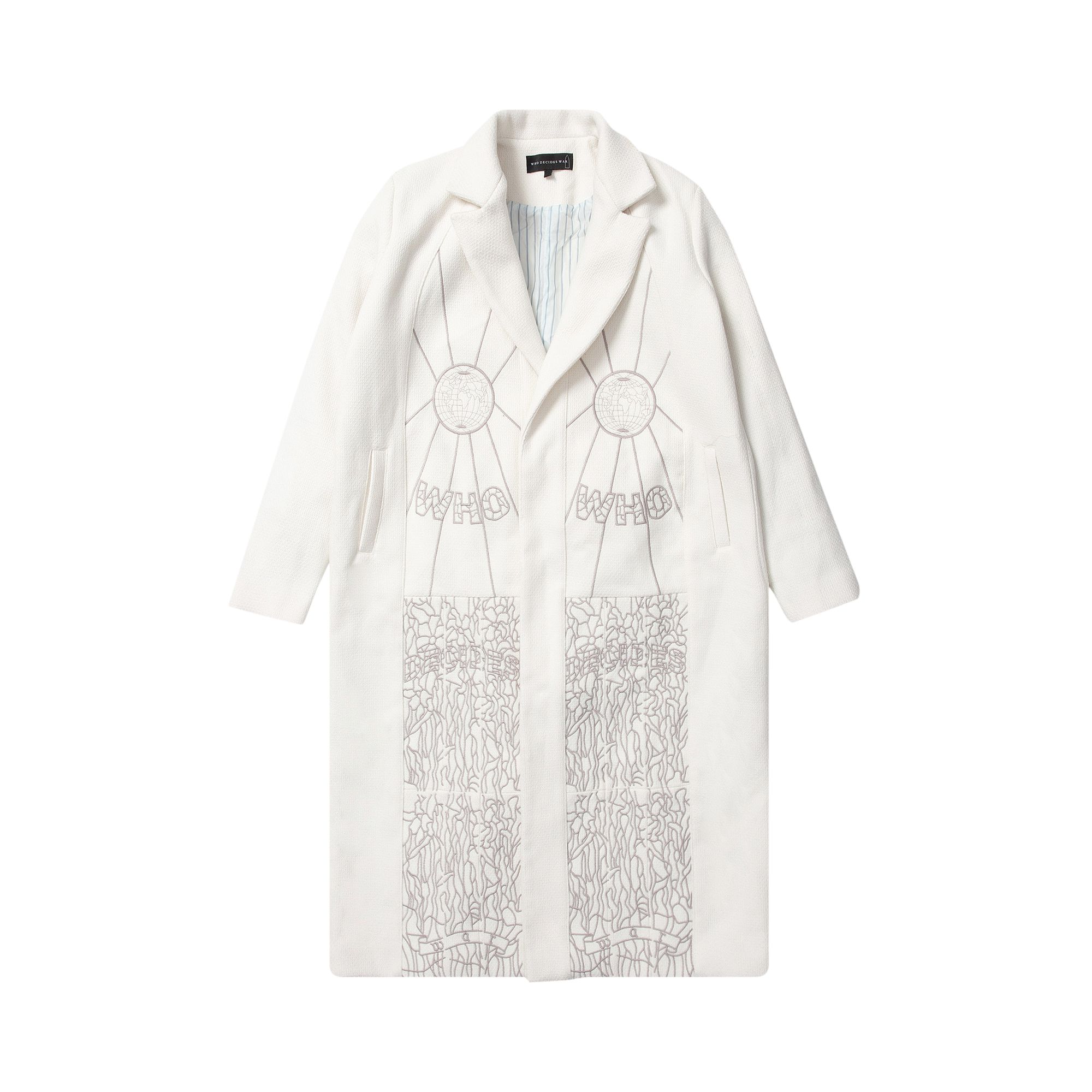 Pre-owned Who Decides War Blessed Trench Coat 'ivory' | White | Men's Size S