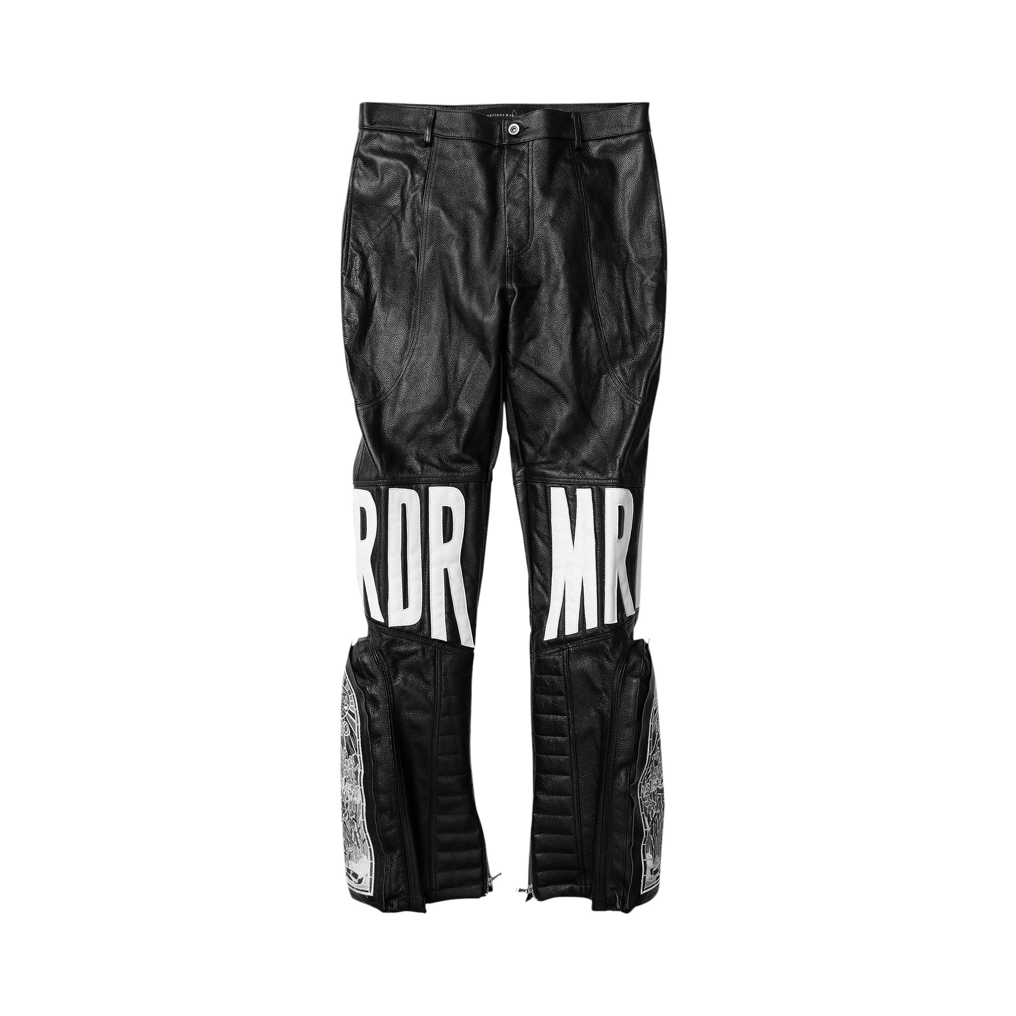 Click to view more detailed imagery on our partner's website Pre-owned Who Decides War Mrdr Leather Pant 'coal' In Black