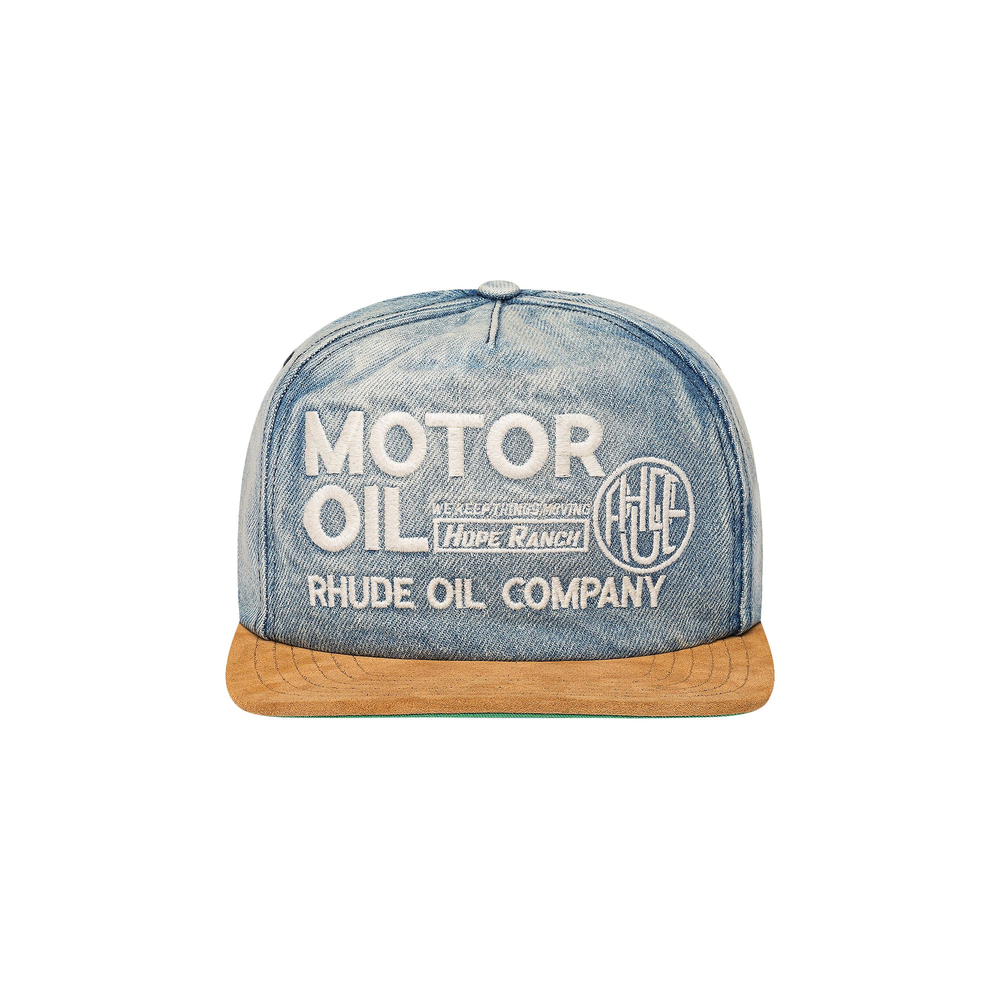 Rhude Motor Oil Hat 'Indigo/Camel' | Blue | Men's Size Onesize