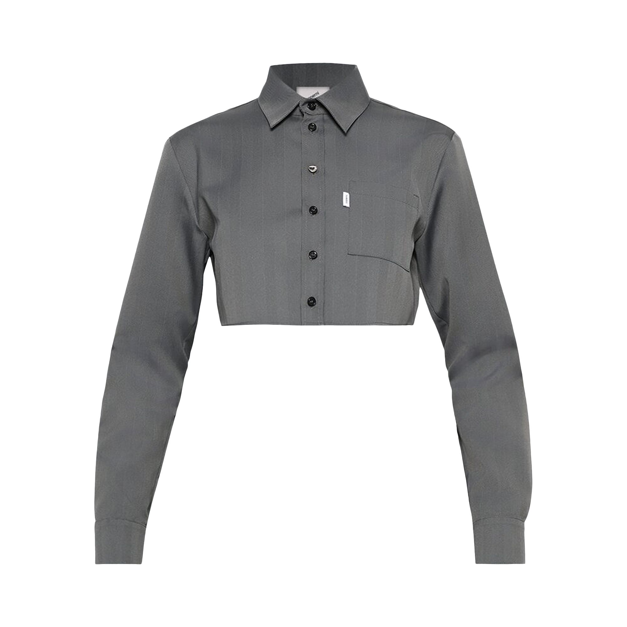 Pre-owned Coperni Cropped Shirt 'grey/black' | Women's Size 36