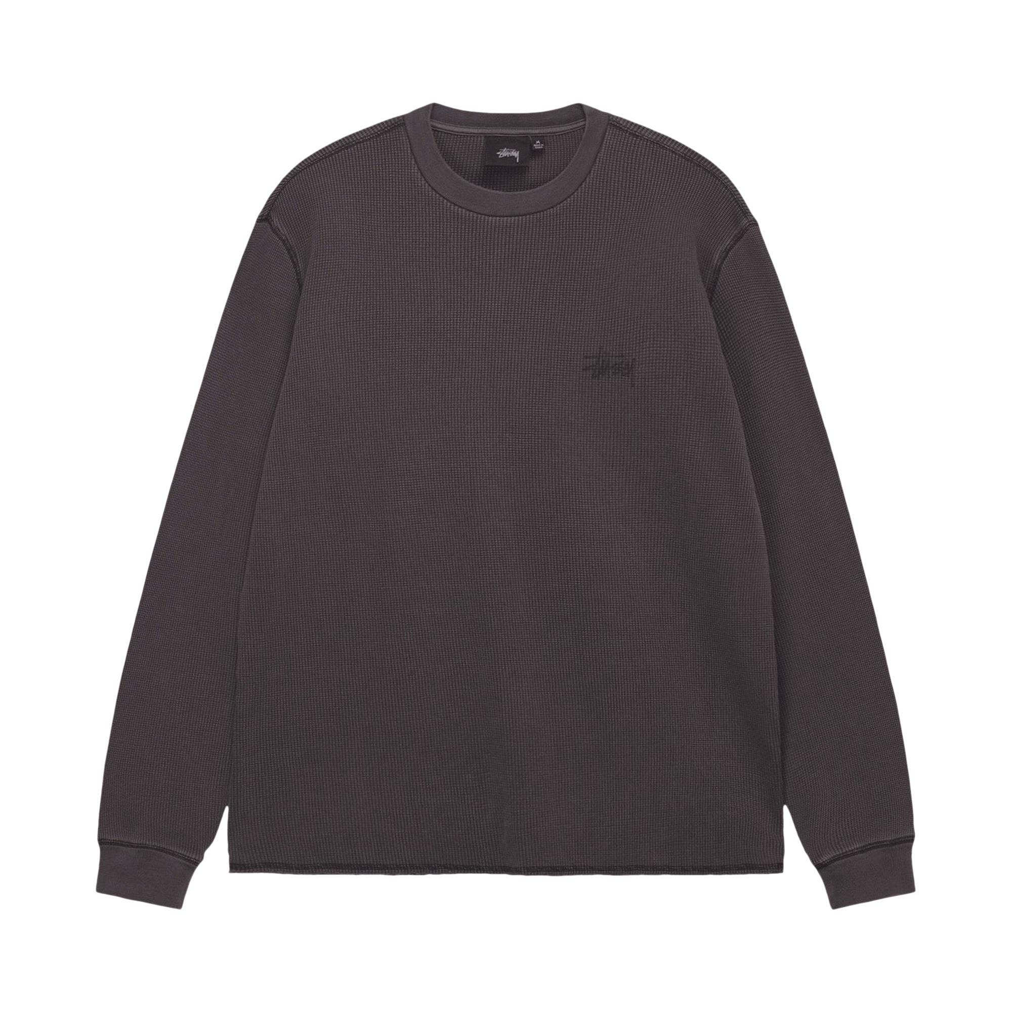 Pre-owned Stussy Basic Stock Long-sleeve Thermal 'washed Black'