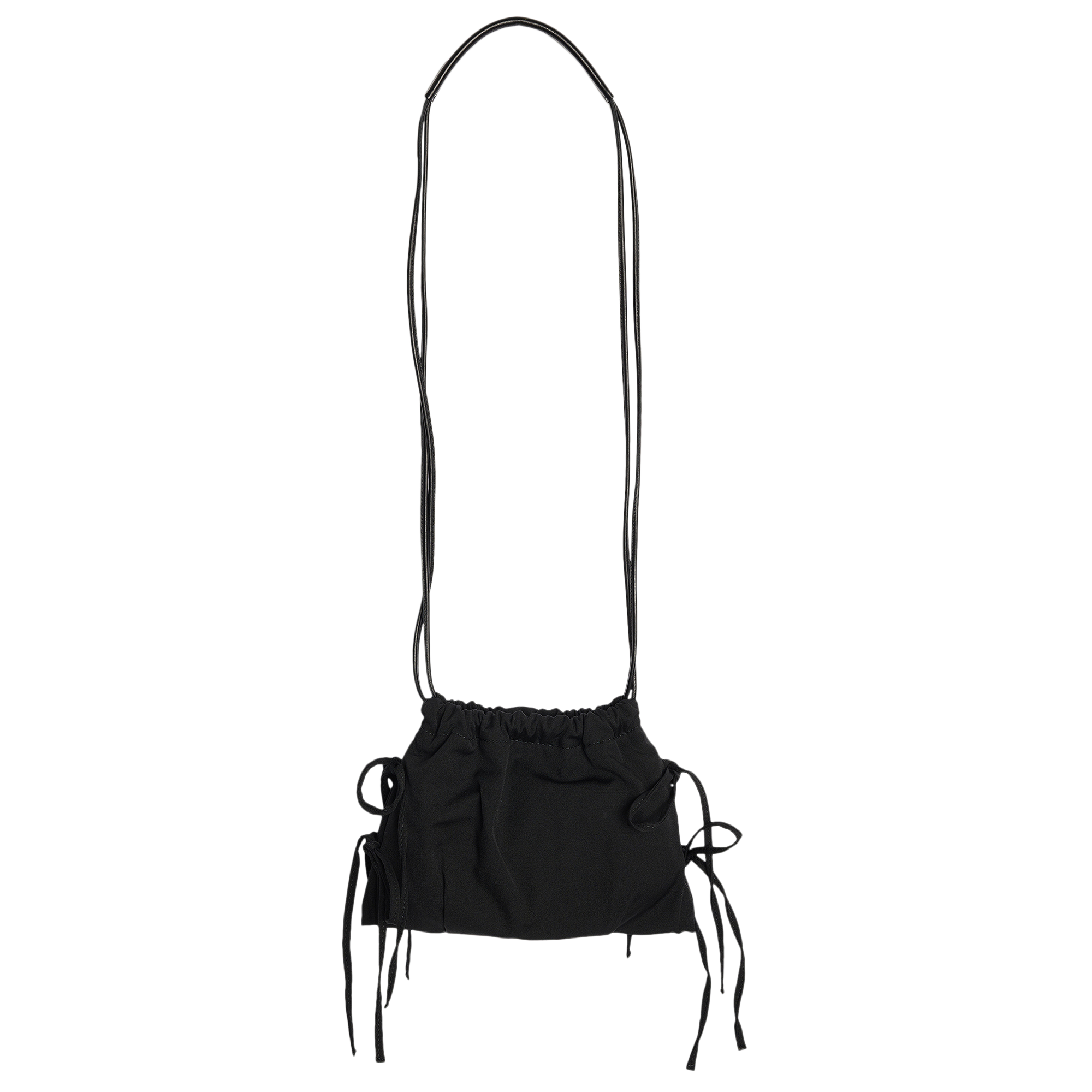 Pre-owned Y's Drawstring Pochette Bag 'black'