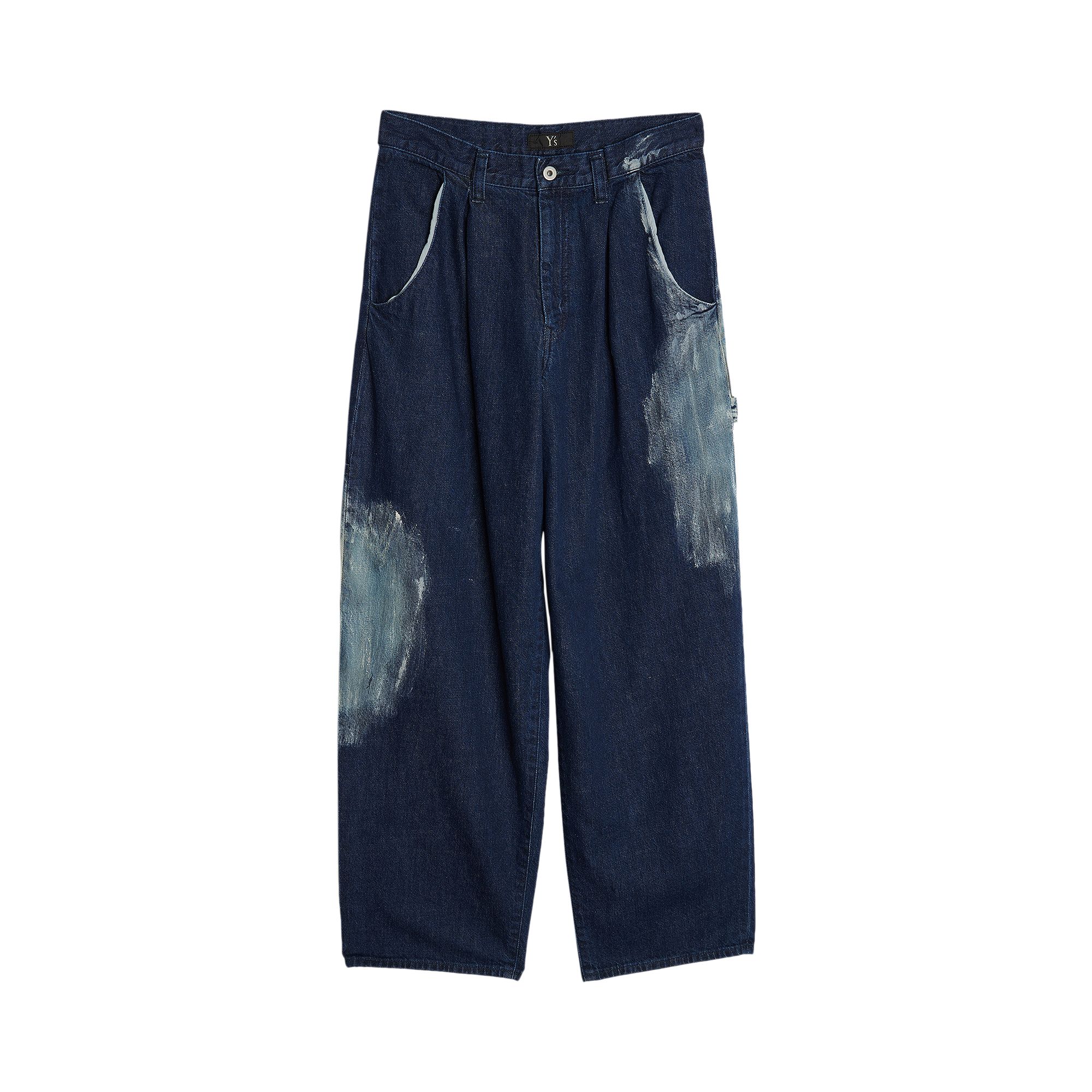Pre-owned Y's Tuck Wide Pants 'indigo' | Blue | Women's Size 2
