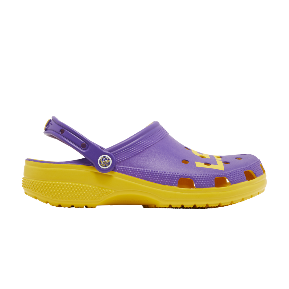 Pre-owned Crocs Ncaa X Classic Clog 'lsu' In Purple