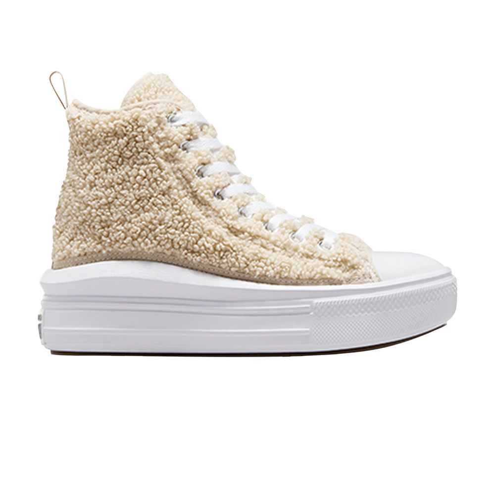 Converse Chuck Taylor All Star Move Platform High GS 'Sherpa - Beach Stone' | Cream | Kid's Size 5.5