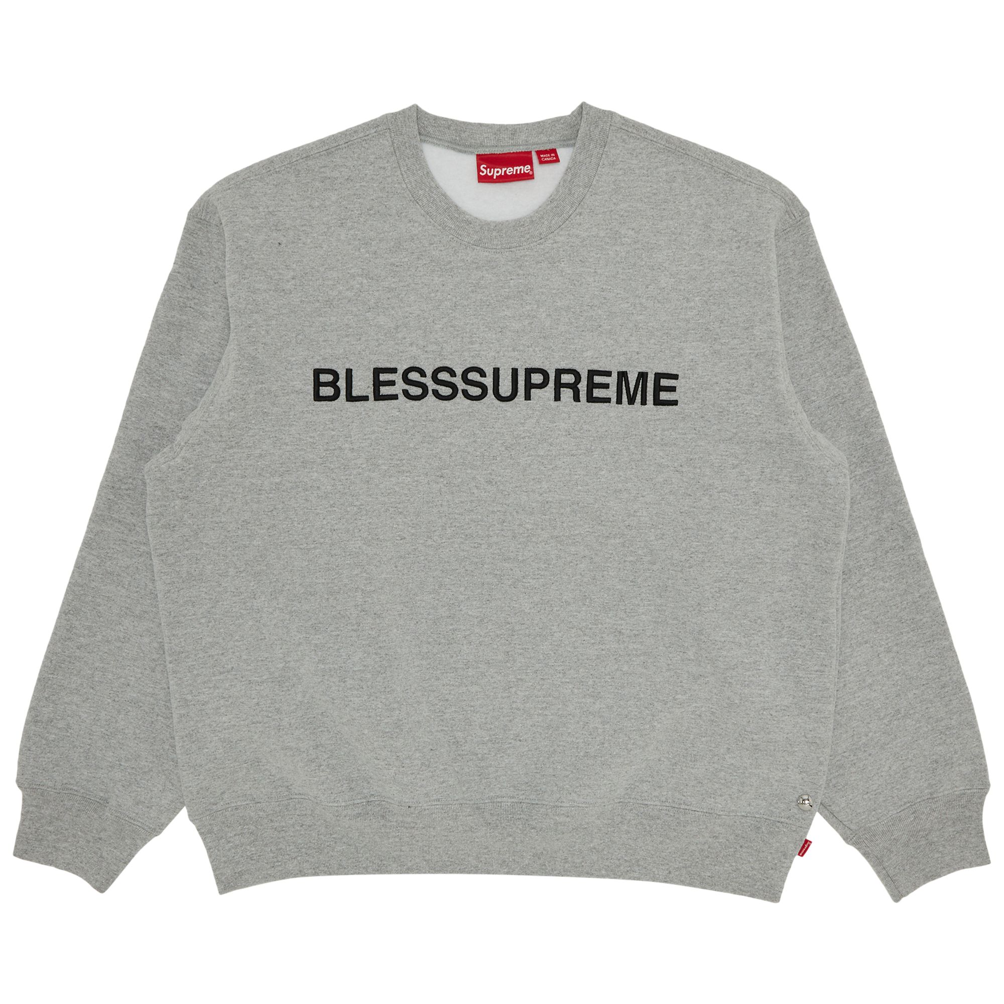 Supreme x Bless Crewneck 'Heather Grey' | Men's Size 2XL