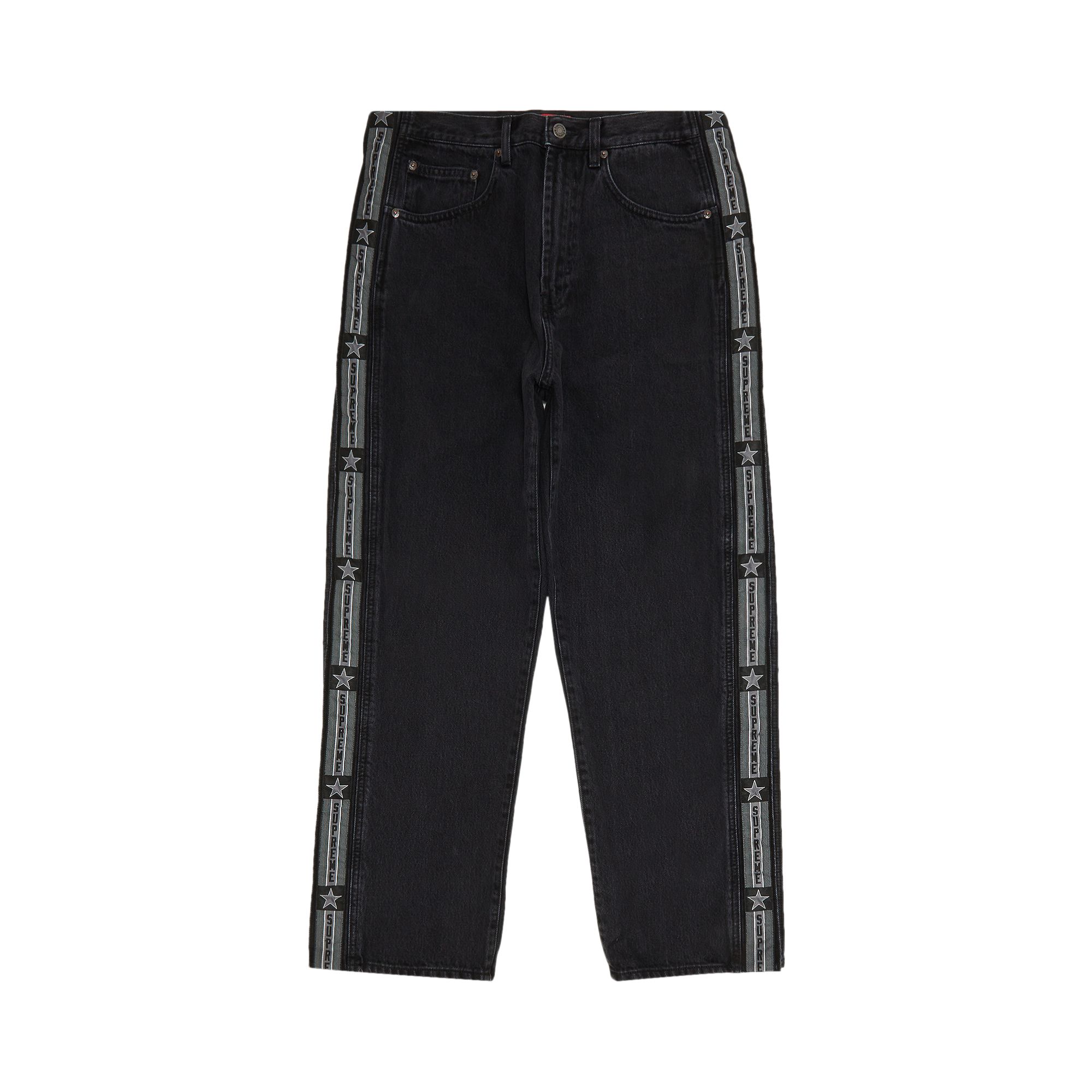 Supreme Snap-Off Baggy Jean 'Washed Black' | Men's Size 34
