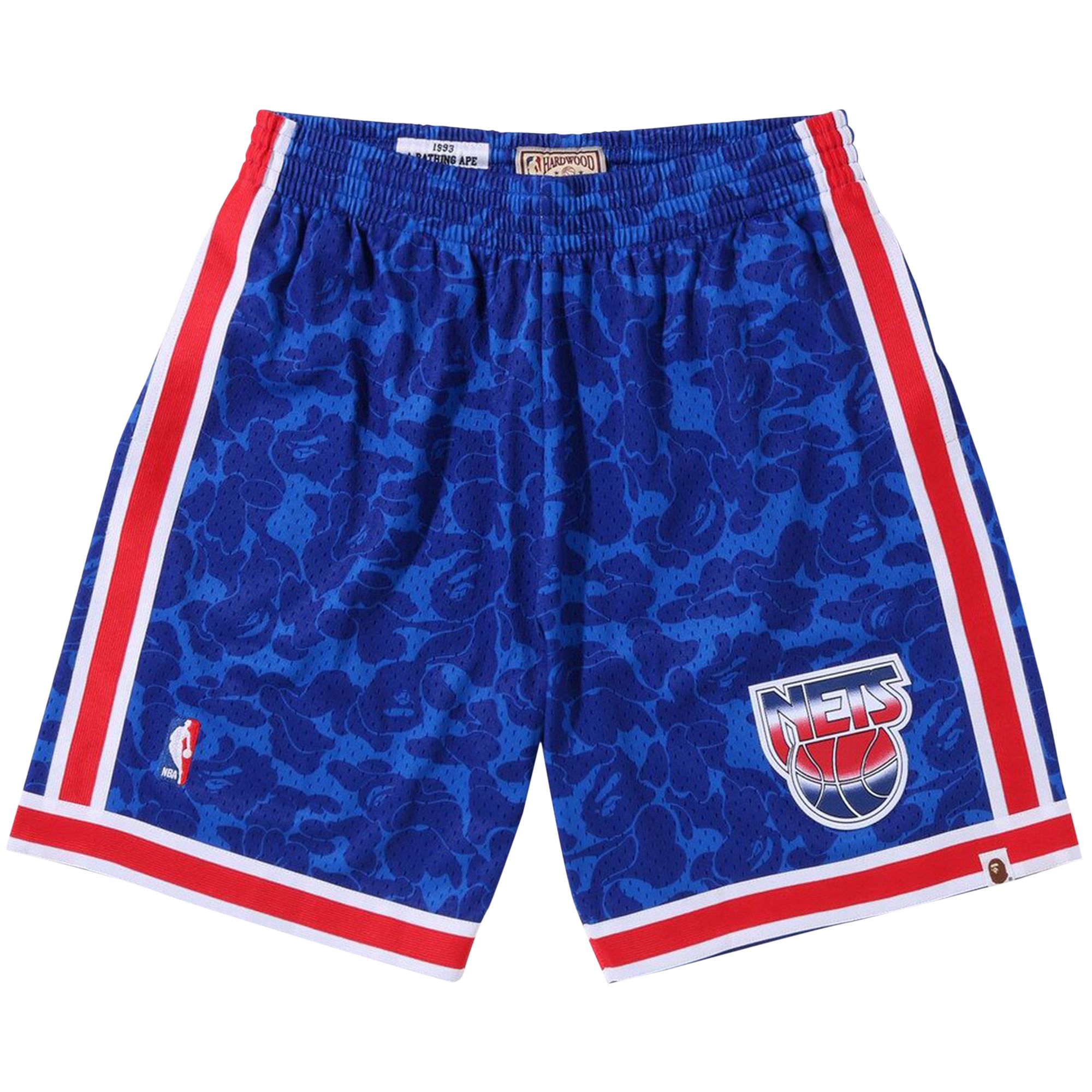 BAPE x Mitchell & Ness New Jersey Nets Shorts 'Blue' | Men's Size XL