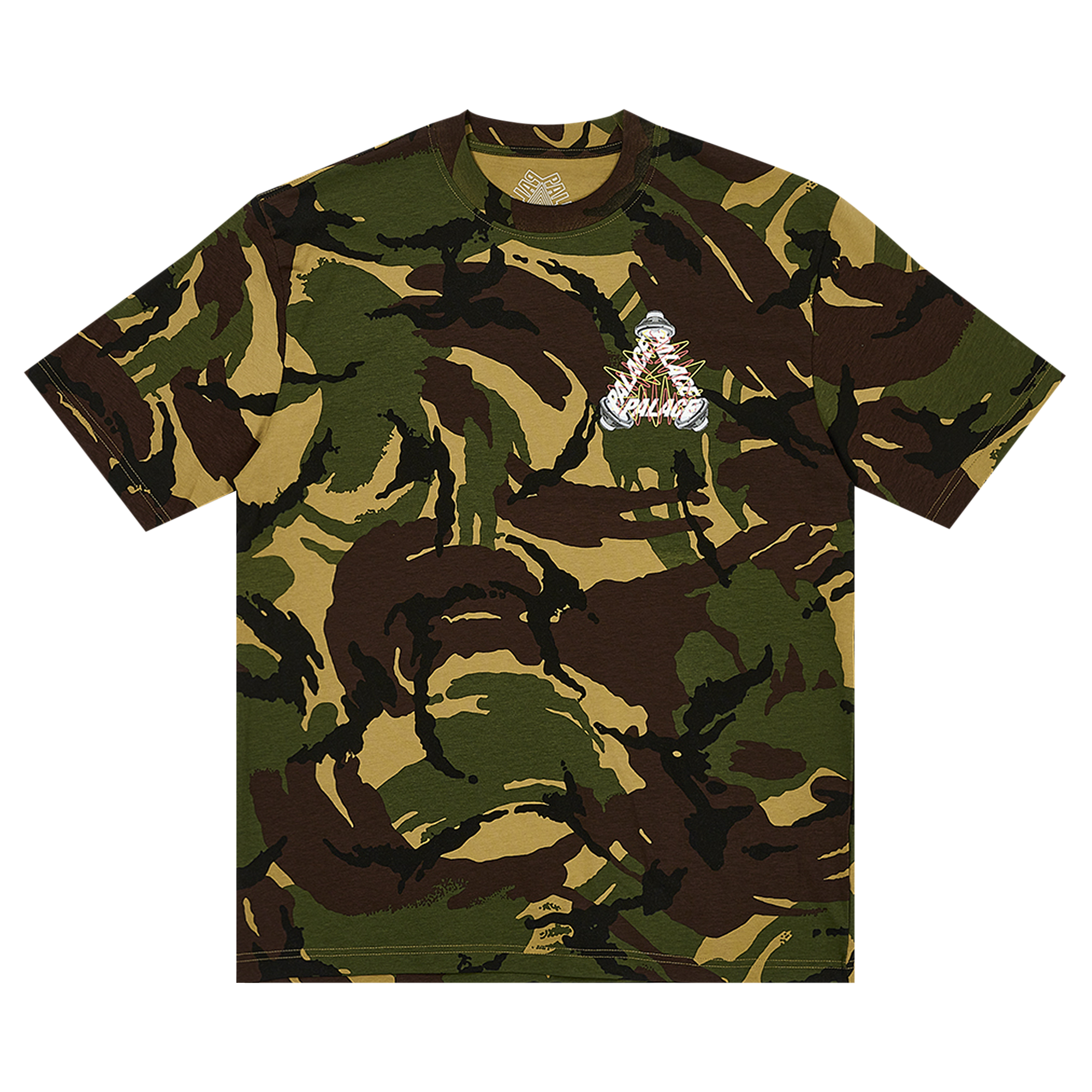 Pre-owned Palace Speaker P-3 T-shirt 'woodland Camo' In Multi-color
