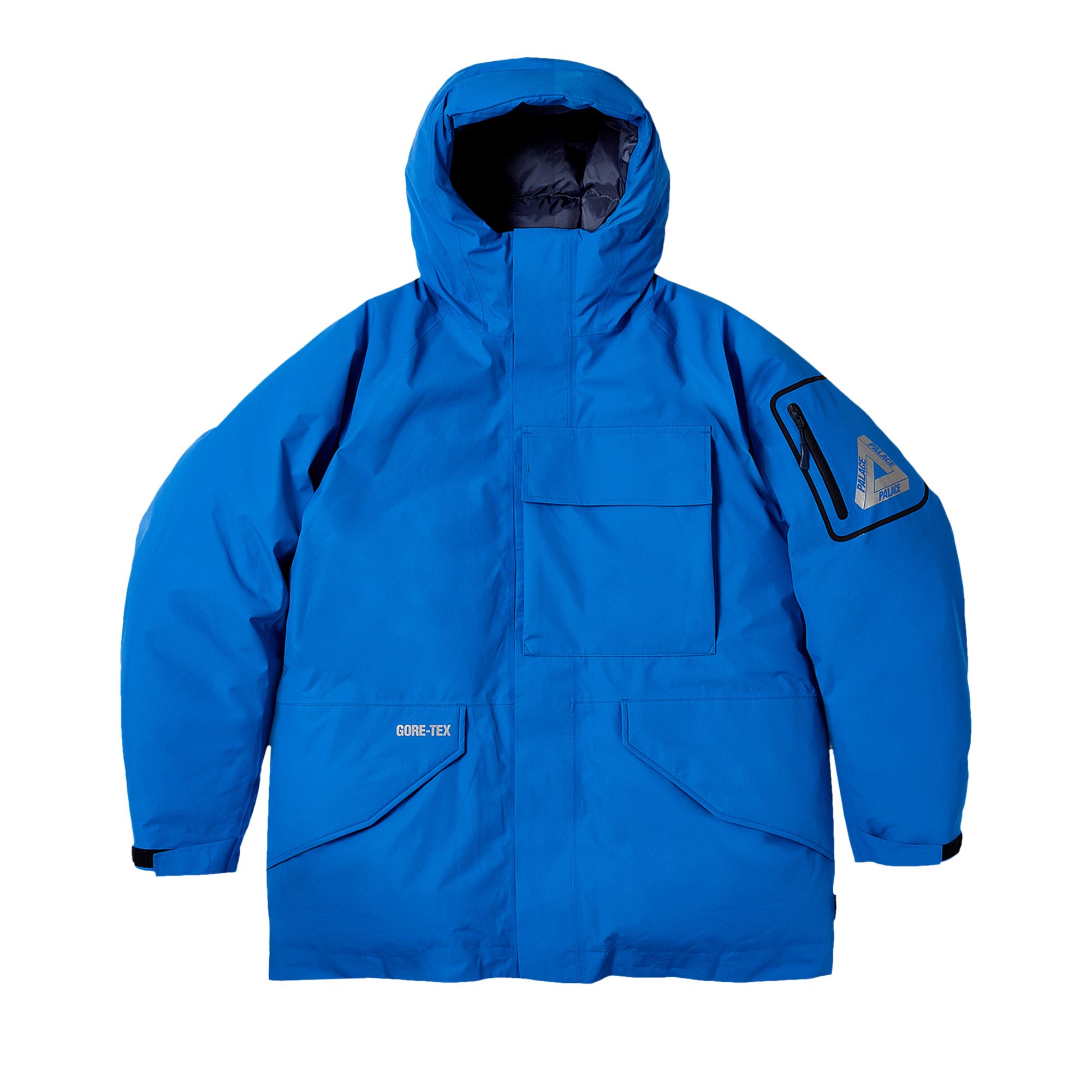 Pre-owned Palace Gore-tex Cargo Down Parka ' Blue' | Men's Size L