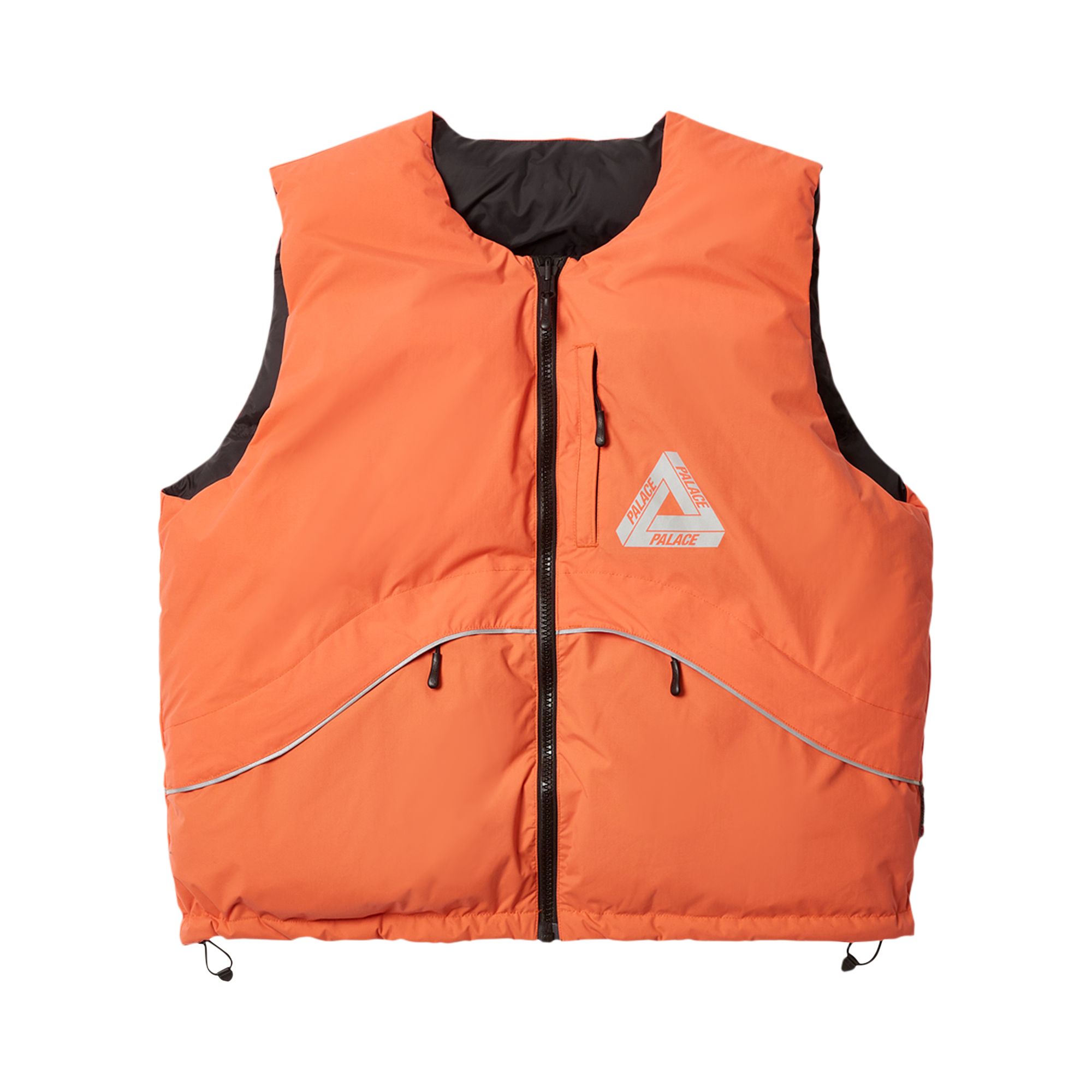 Pre-owned Palace P-tech Reversible Puffa Vest 'orange' | Men's Size M