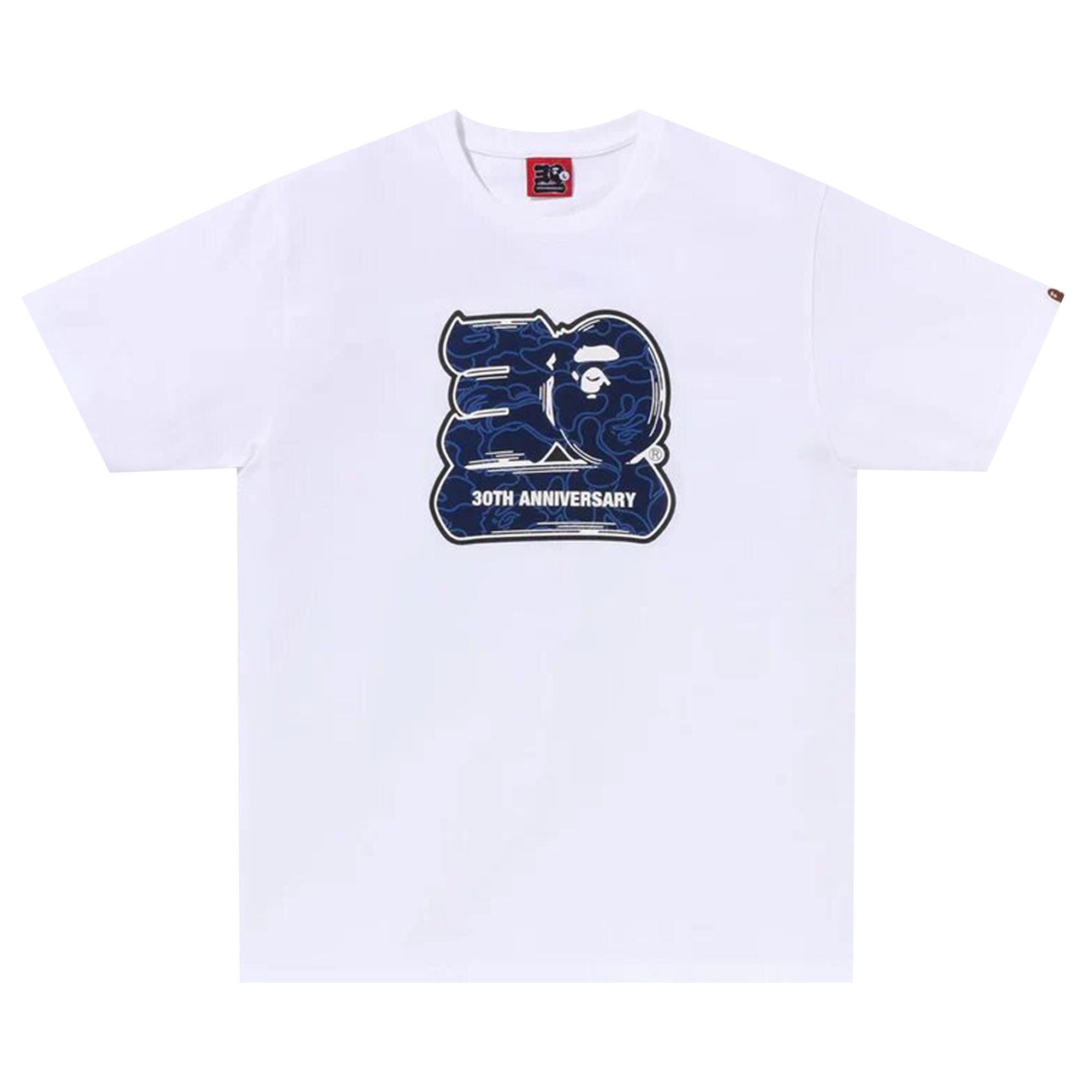 BAPE 30th Anniversary Tee #2 'White/Navy' | Men's Size 2XL