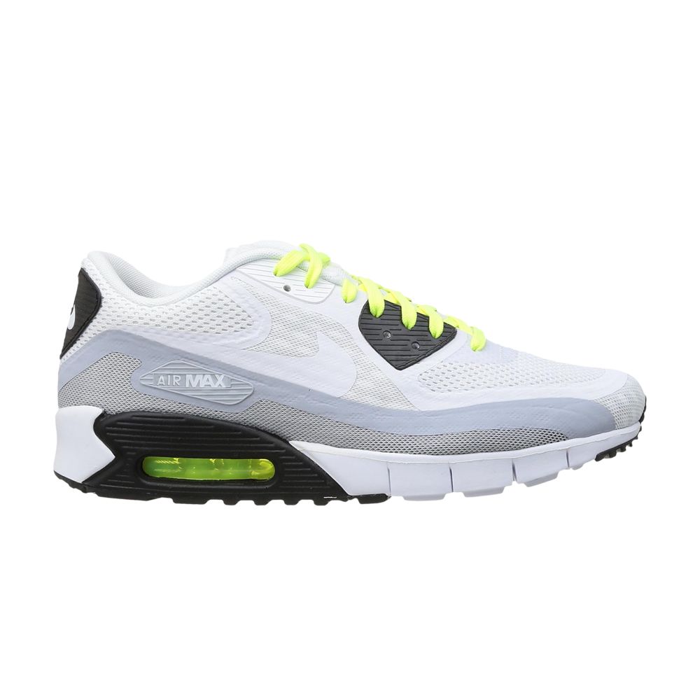 Nike Air Max 90 Breathe 'White Silver Volt' | Men's Size 10.5 - 644204-100
