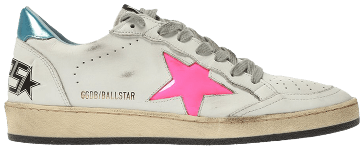 Golden Goose Wmns Ball Star White Fuchsia