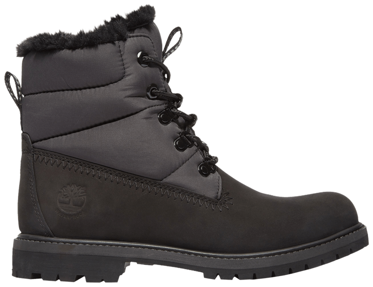 Timberland Wmns 6 Inch Puffer Boot Black Grey