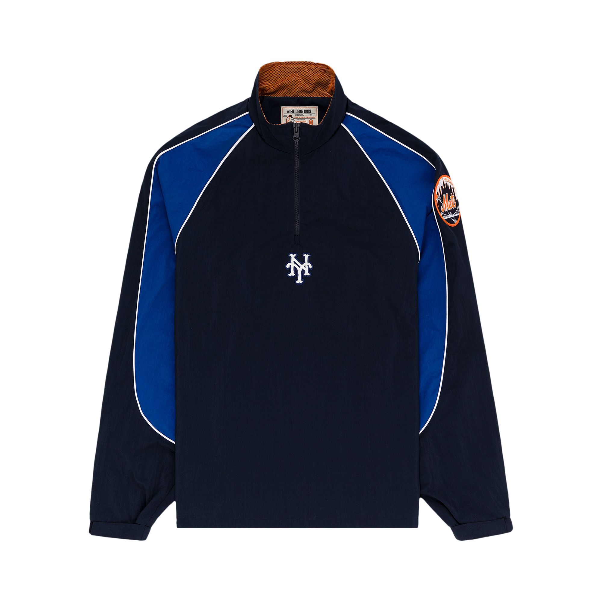 Pre-owned Aimé Leon Dore X New York Mets Nylon Pullover 'navy' | Blue | Men's Size S