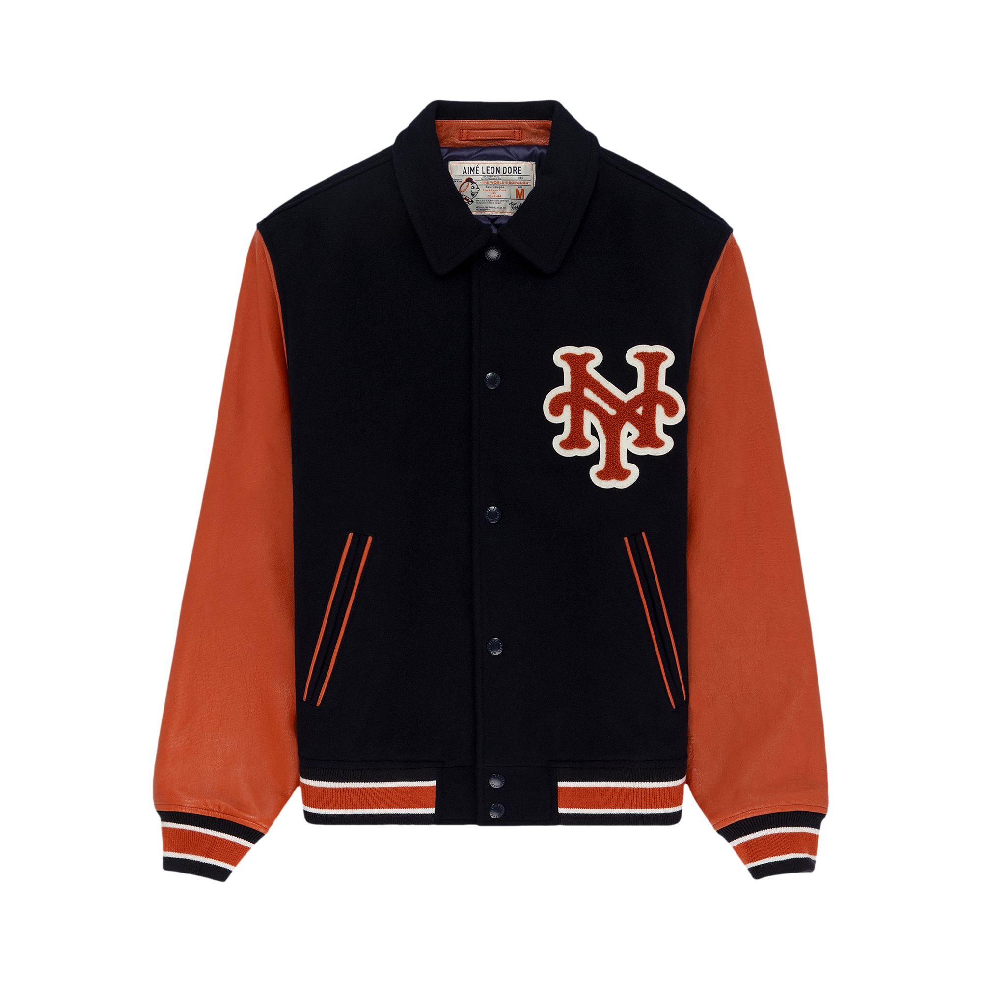 Pre-owned Aimé Leon Dore X New York Mets Varsity Jacket 'eclipse' | Multi-color | Men's Size M