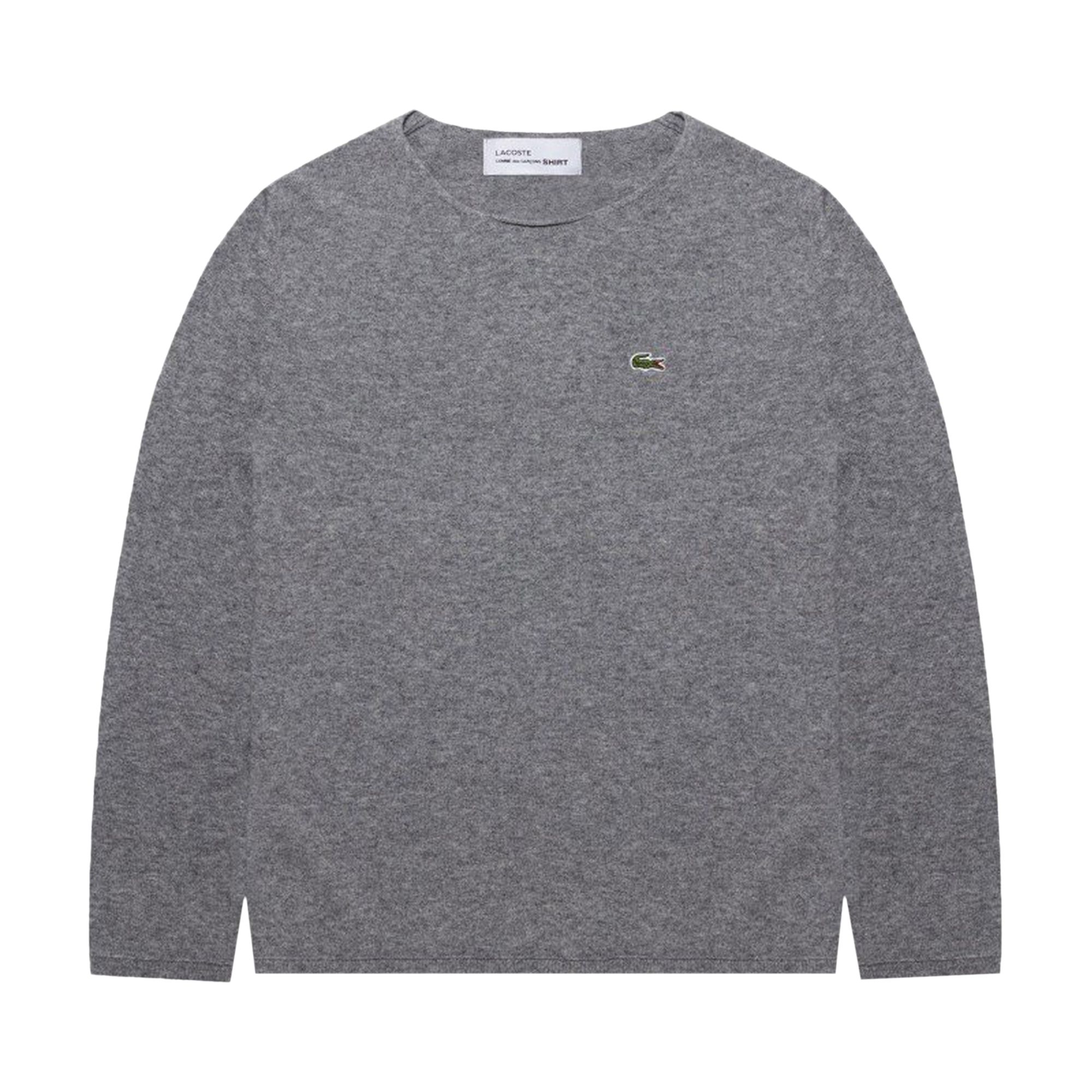Pre-owned Comme Des Garçons Shirt X Lacoste Knit Sweater 'grey' | Men's Size S