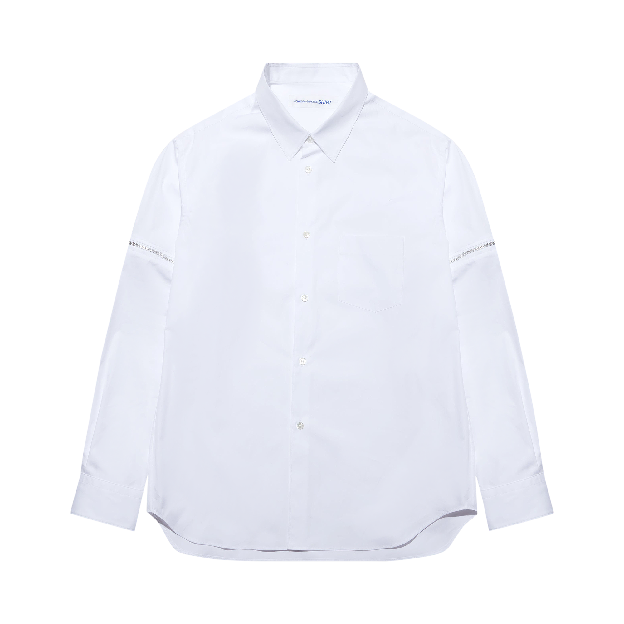 Pre-owned Comme Des Garçons Shirt Zip Off Sleeve Shirt 'white'