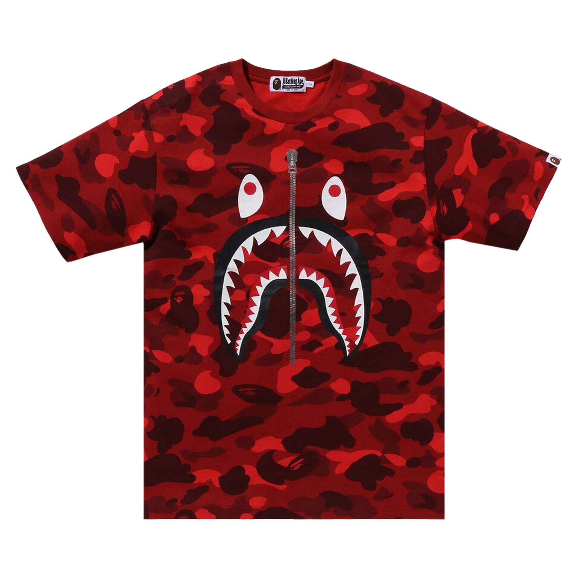 BAPE Color Camo Shark Tee 'Red' | Men's Size S