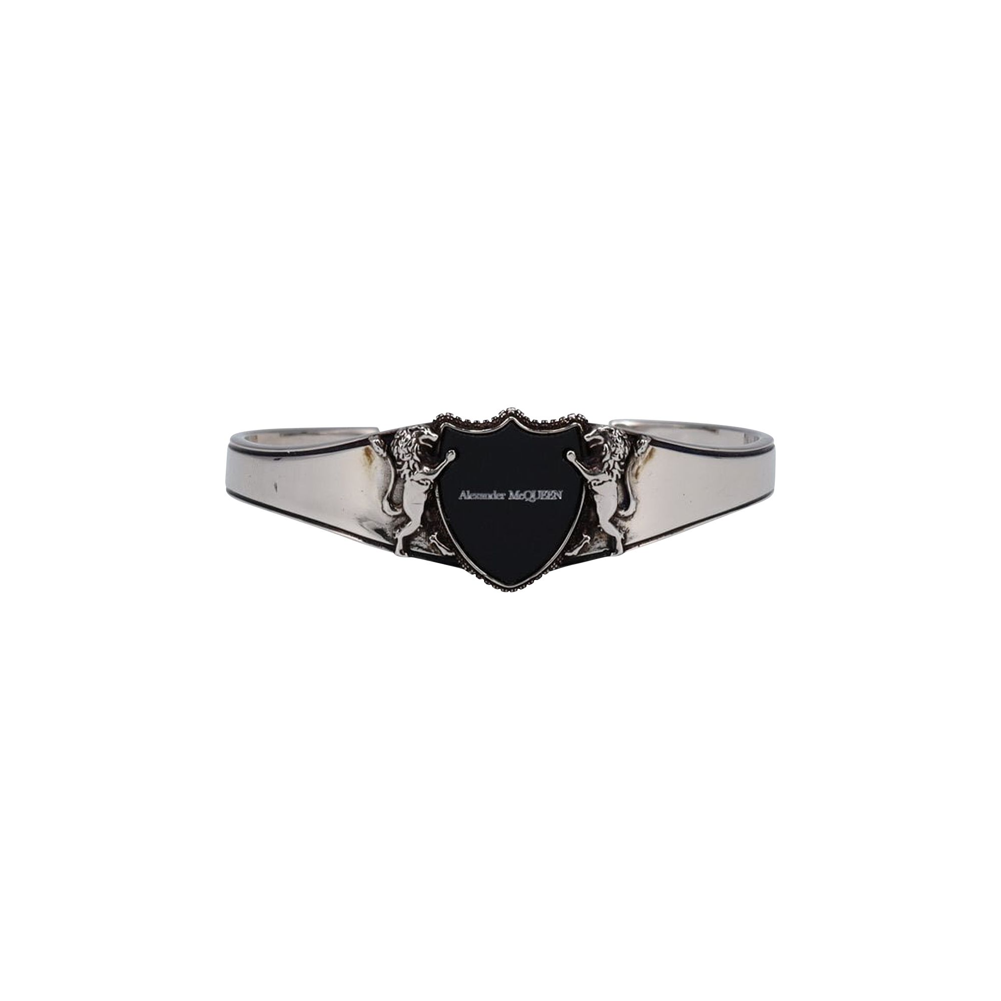 Pre-owned Alexander Mcqueen Shield Bracelet 'silver' | Men's Size Onesize