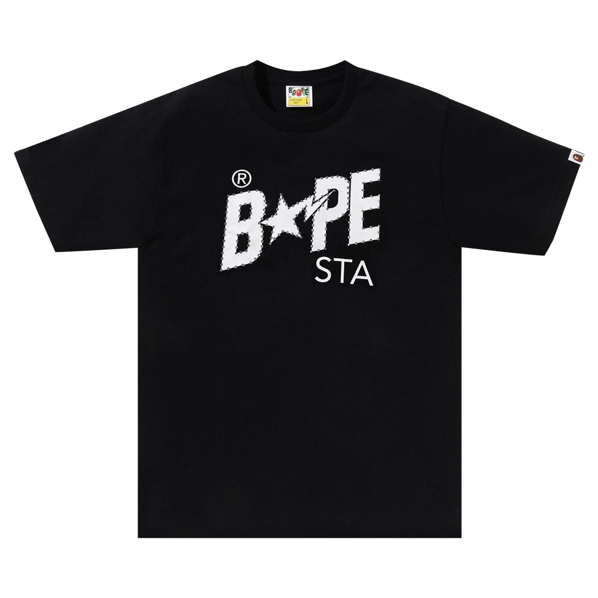 Pre-owned Bape Crystal Stone  Sta Logo Tee 'black'