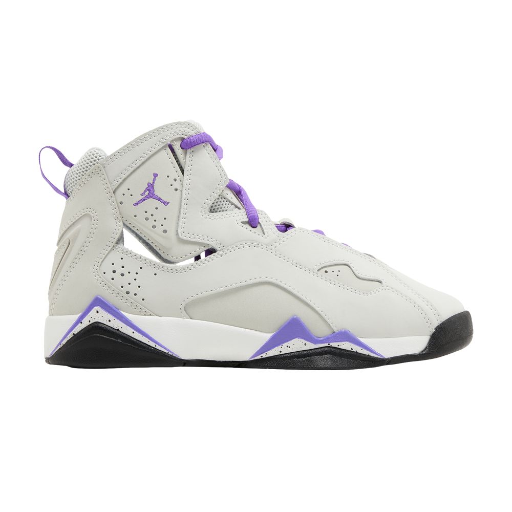 Pre-owned Air Jordan Jordan True Flight Gs 'base Grey Purple Venom' | Kid's Size 5.5