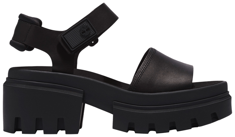 Timberland Wmns Everleigh Ankle Strap Sandal Triple Black