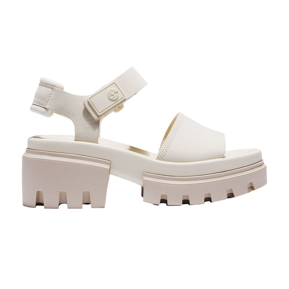 Pre-owned Timberland Wmns Everleigh Ankle Strap Sandal 'triple White' | Women's Size 7