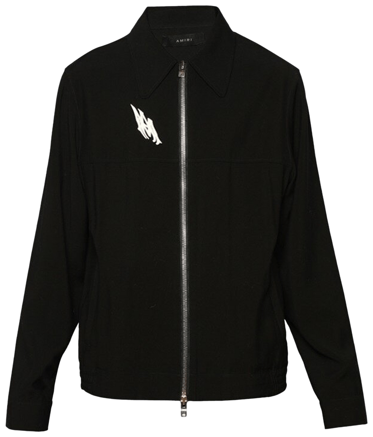 Amiri Crystal Embellished Wolf Blouson Black
