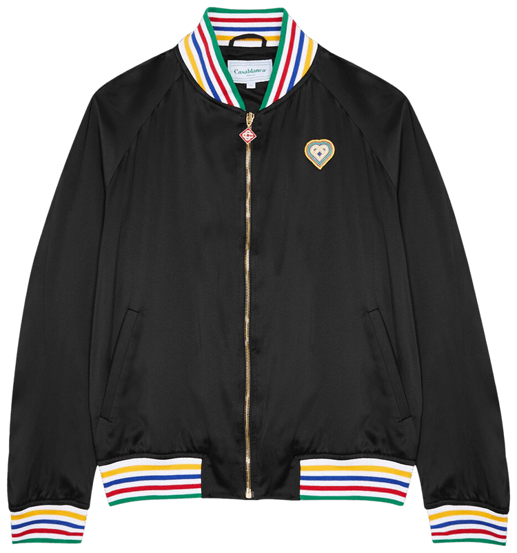 Buy Casablanca Silk Souvenir Jacket 'Black' WF23 JK 040 01 BLAC GOAT