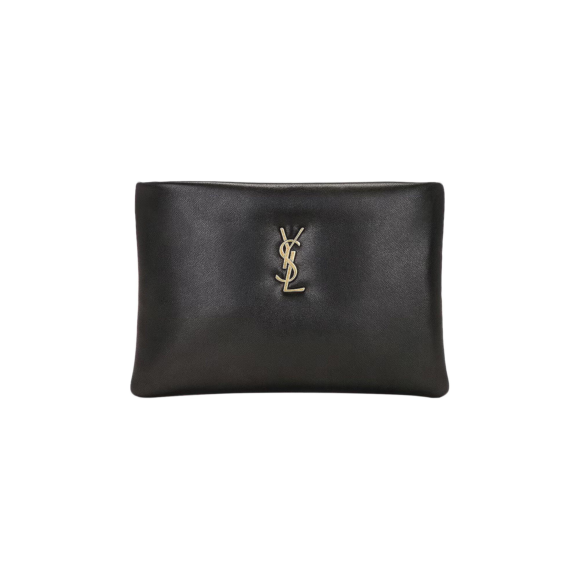 Pre-owned Saint Laurent Small Calypso Pillow Pouch 'black'